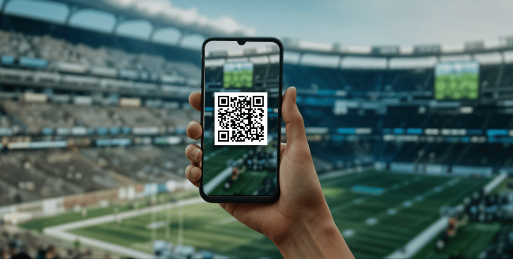In-stadium QR code advertising