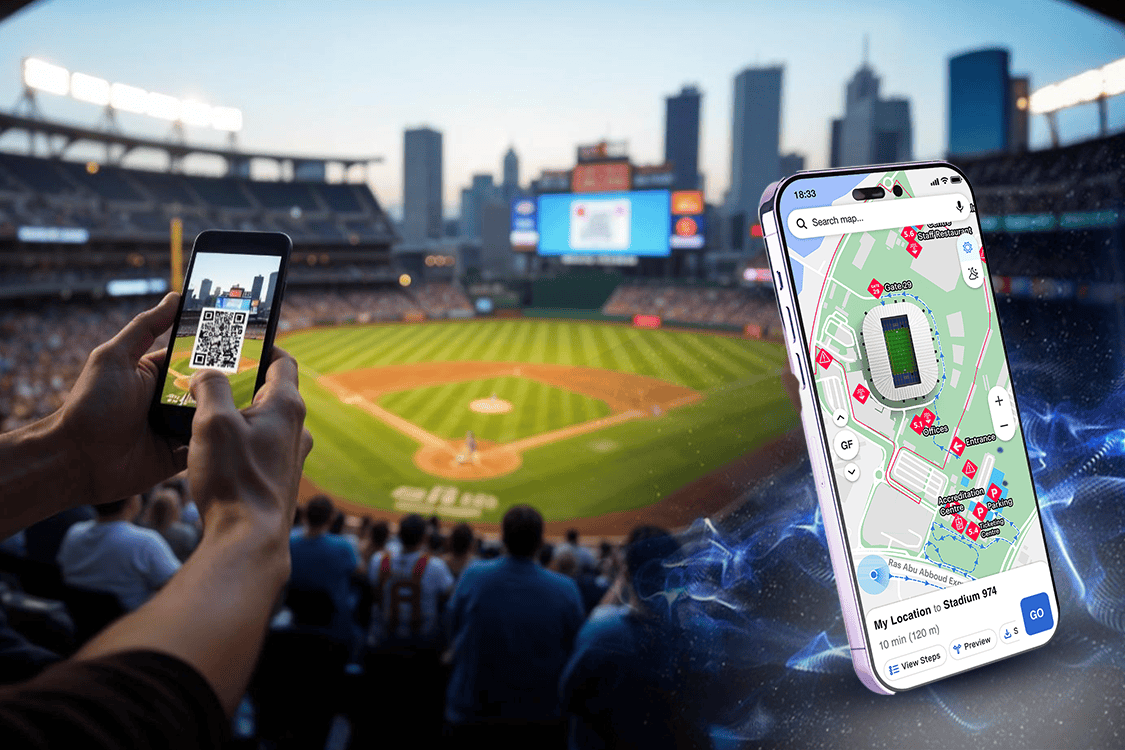 In-stadium QR code Advertising