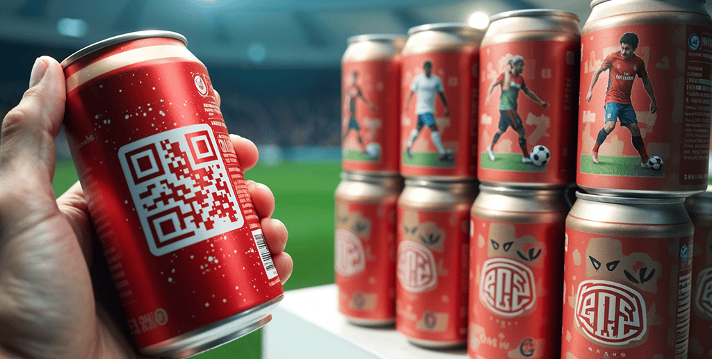 In-stadium QR code advertising