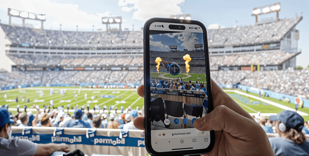 In-stadium QR code advertising